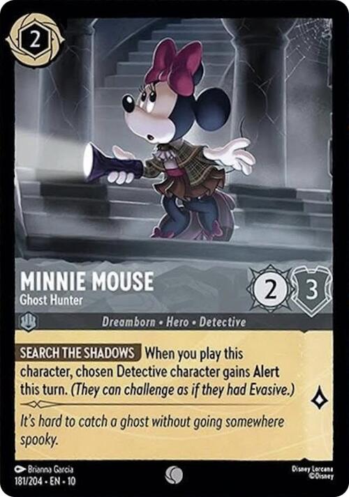Minnie Mouse - Ghost Hunter (181/204) [Whispers in the Well] Lorcana Single Disney | Red Claw Gaming