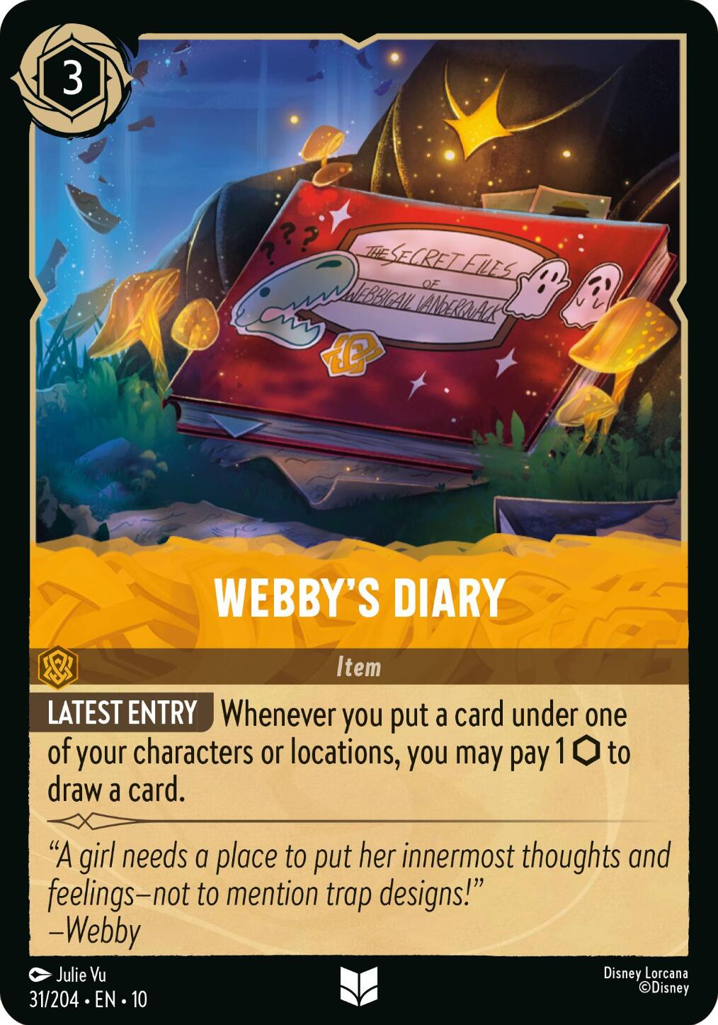 Webby's Diary (31/204) [Whispers in the Well] Lorcana Single Disney | Red Claw Gaming