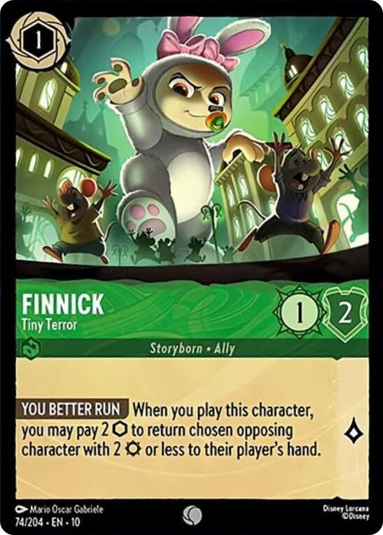 Finnick - Tiny Terror (74/204) [Whispers in the Well] Lorcana Single Disney | Red Claw Gaming