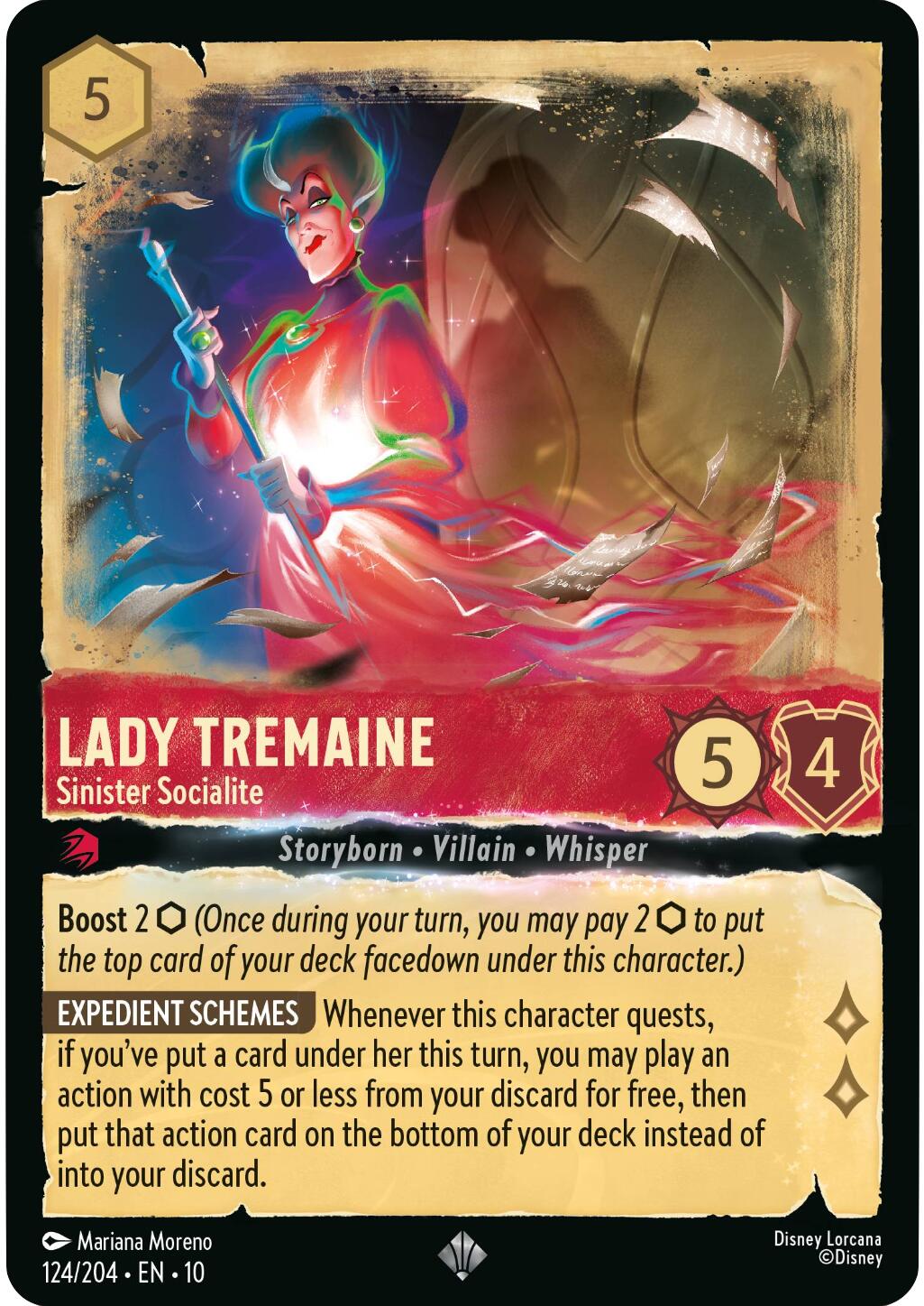 Lady Tremaine - Sinister Socialite (124/204) [Whispers in the Well] Lorcana Single Disney | Red Claw Gaming