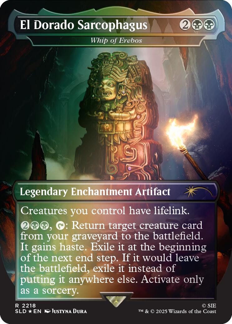 El Dorado Sarcophagus - Whip of Erebos (Rainbow Foil) [Secret Lair Drop Series] MTG Single Magic: The Gathering | Red Claw Gaming
