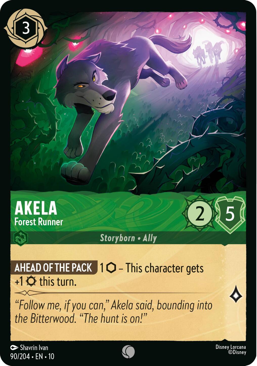 Akela - Forest Runner (90/204) [Whispers in the Well] Lorcana Single Disney | Red Claw Gaming