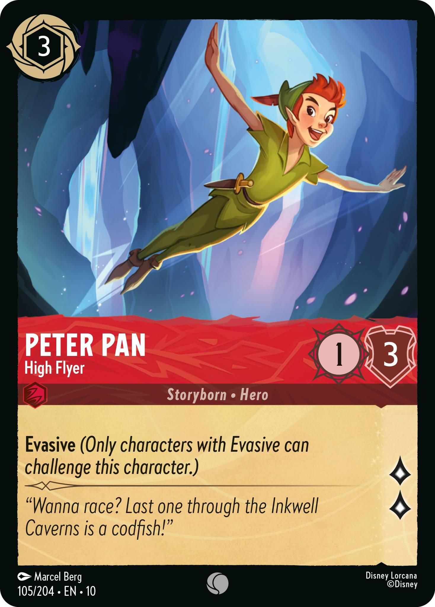 Peter Pan - High Flyer (105/204) [Whispers in the Well] Lorcana Single Disney | Red Claw Gaming