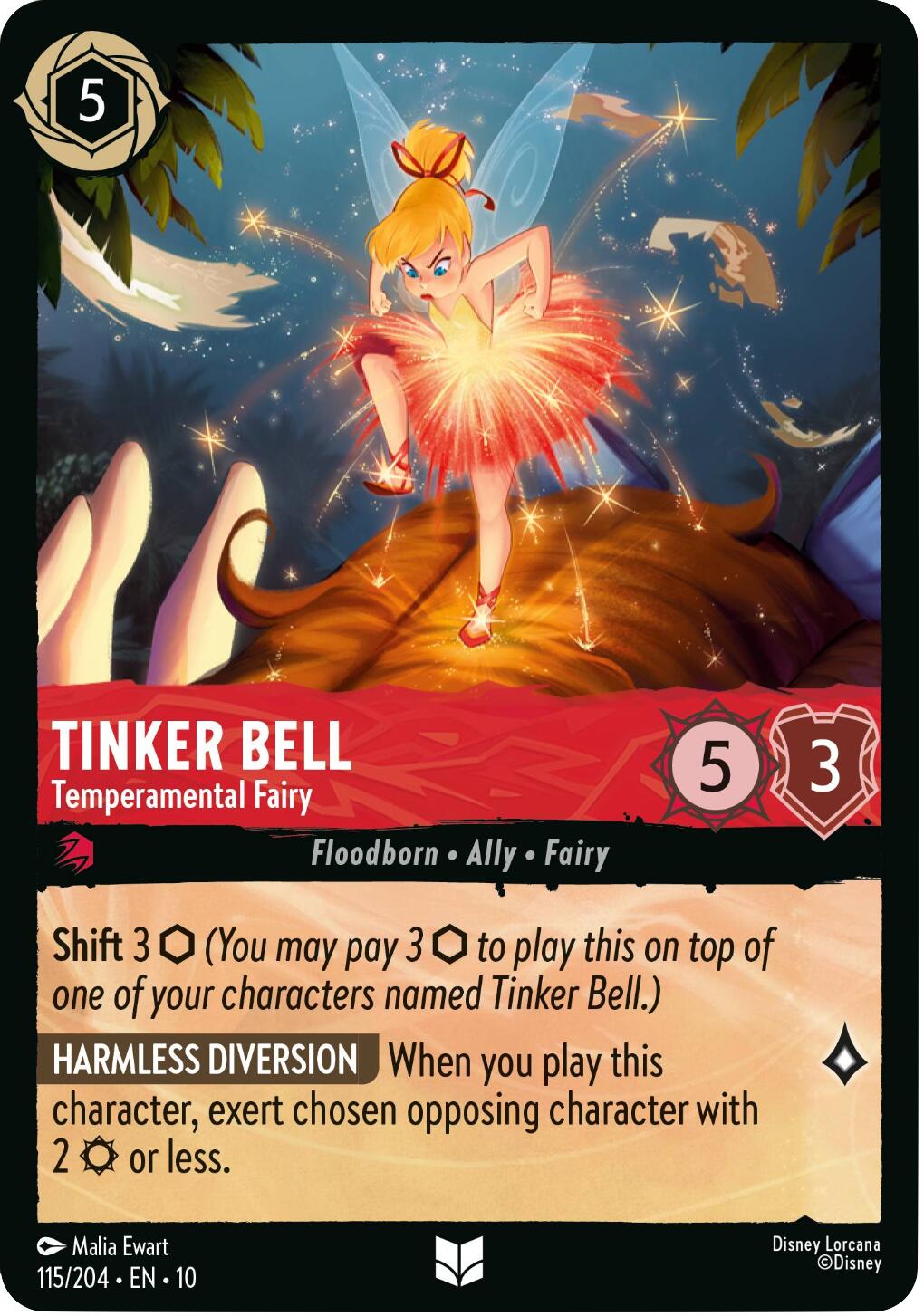 Tinker Bell - Temperamental Fairy (115/204) [Whispers in the Well] Lorcana Single Disney | Red Claw Gaming