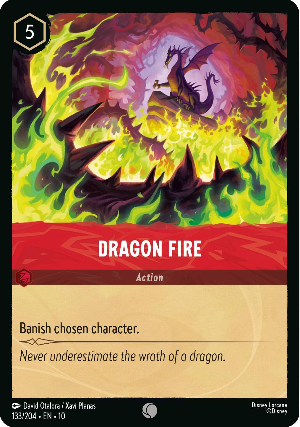 Dragon Fire (133/204) [Whispers in the Well] Lorcana Single Disney | Red Claw Gaming