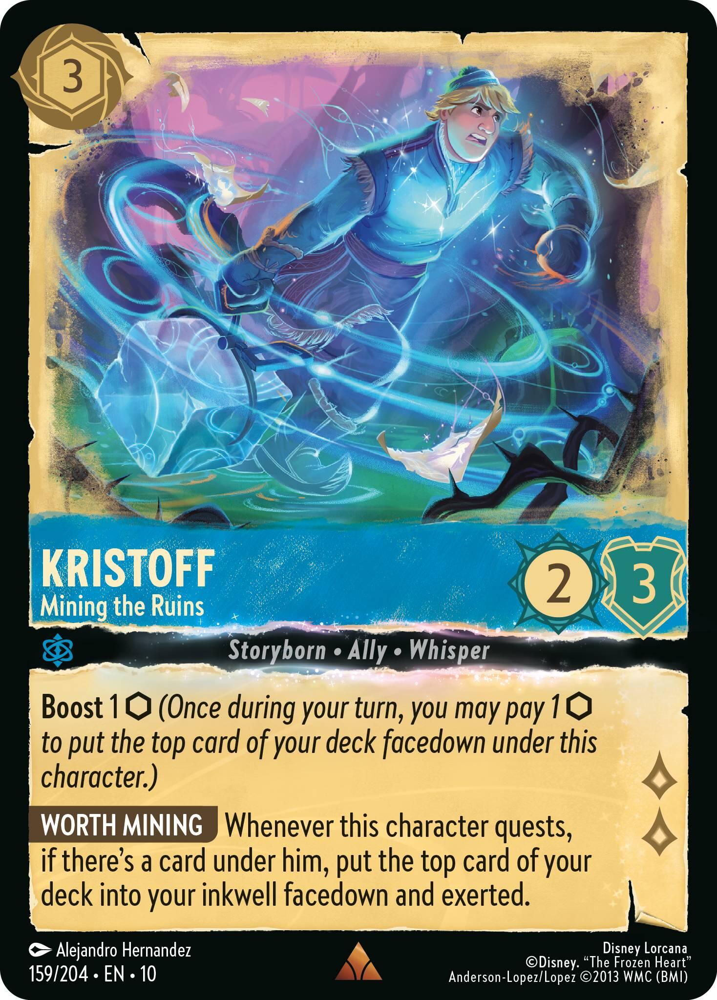 Kristoff - Mining the Ruins (159/204) [Whispers in the Well] Lorcana Single Disney | Red Claw Gaming
