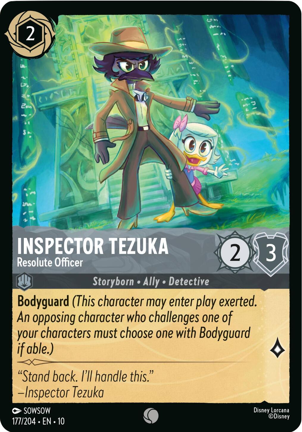 Inspector Tezuka - Resolute Officer (177/204) [Whispers in the Well] Lorcana Single Disney | Red Claw Gaming