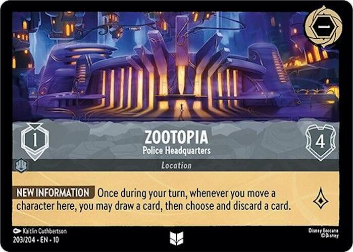 Zootopia - Police Headquarters (203/204) [Whispers in the Well] Lorcana Single Disney | Red Claw Gaming