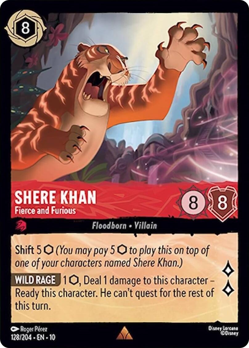 Shere Khan - Fierce and Furious (128/204) [Whispers in the Well] Lorcana Single Disney | Red Claw Gaming