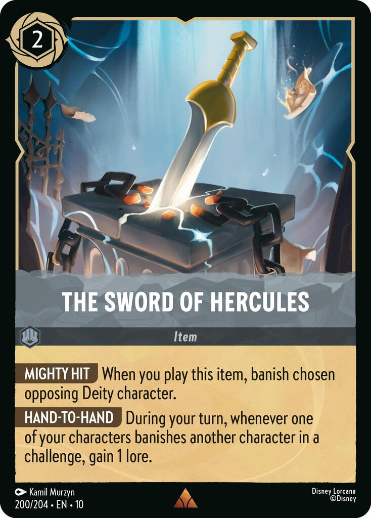 The Sword of Hercules (200/204) [Whispers in the Well] Lorcana Single Disney | Red Claw Gaming
