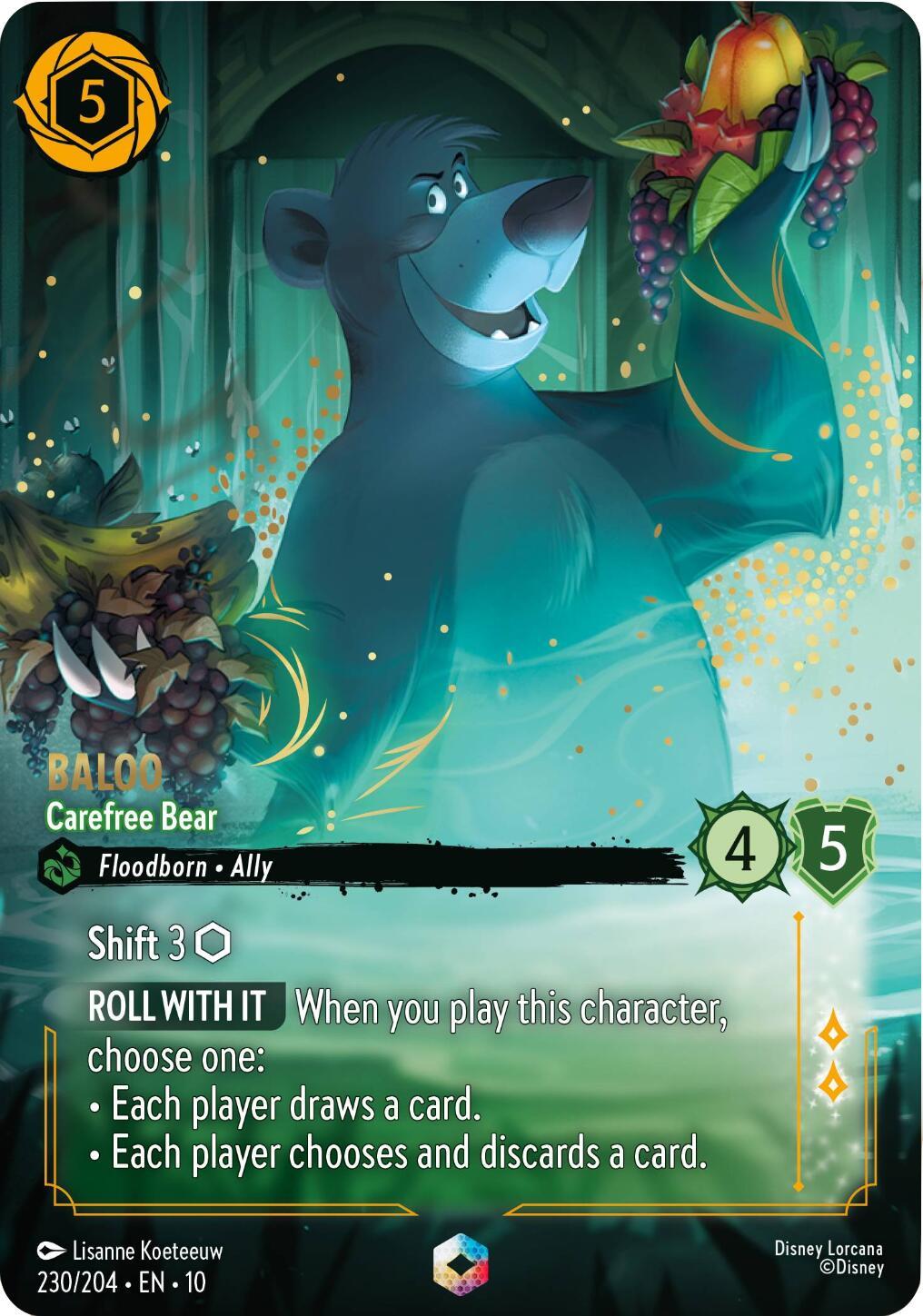 Baloo - Carefree Bear (Enchanted) (230/204) [Whispers in the Well] Lorcana Single Disney | Red Claw Gaming