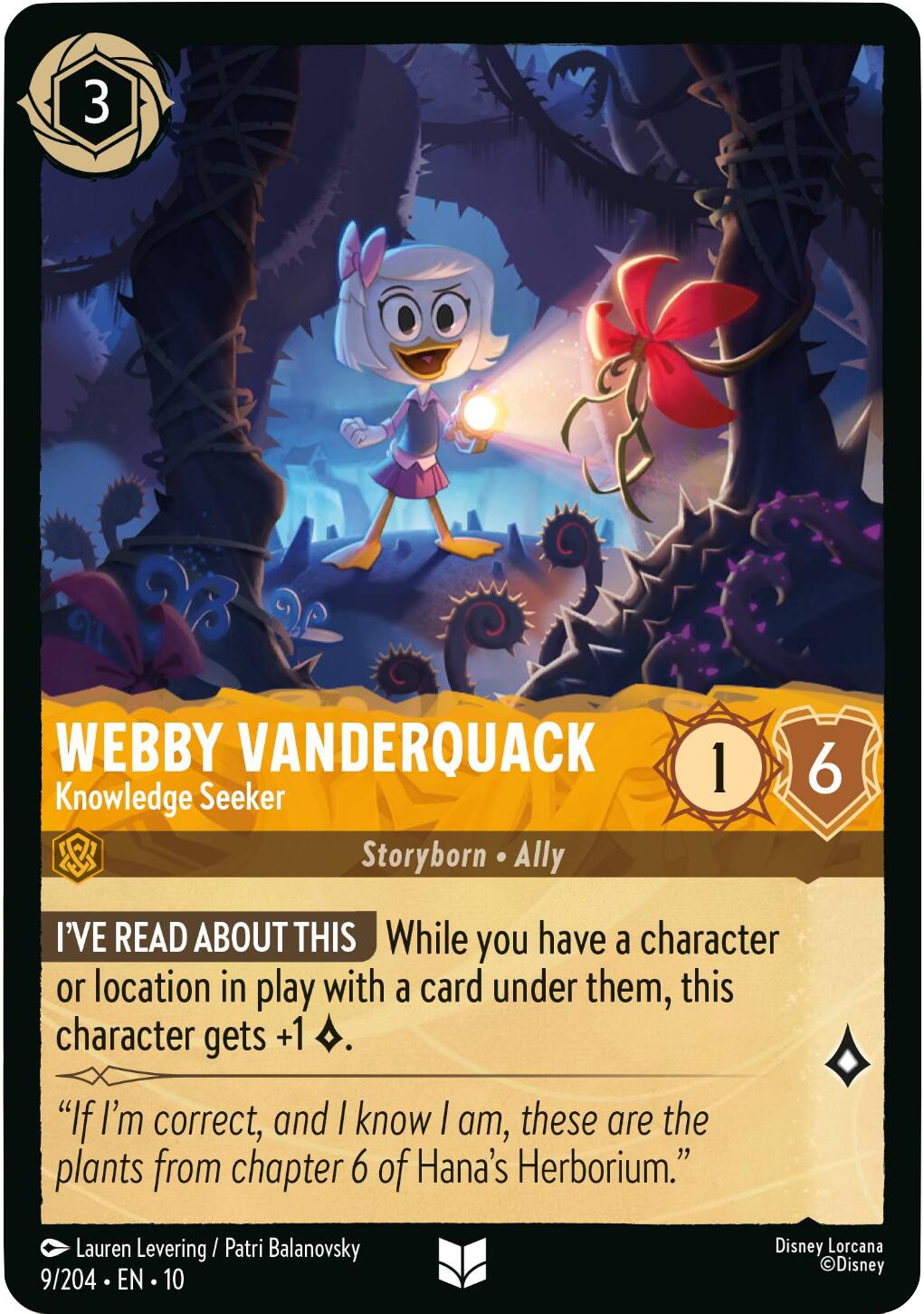 Webby Vanderquack - Knowledge Seeker (9/204) [Whispers in the Well] Lorcana Single Disney | Red Claw Gaming