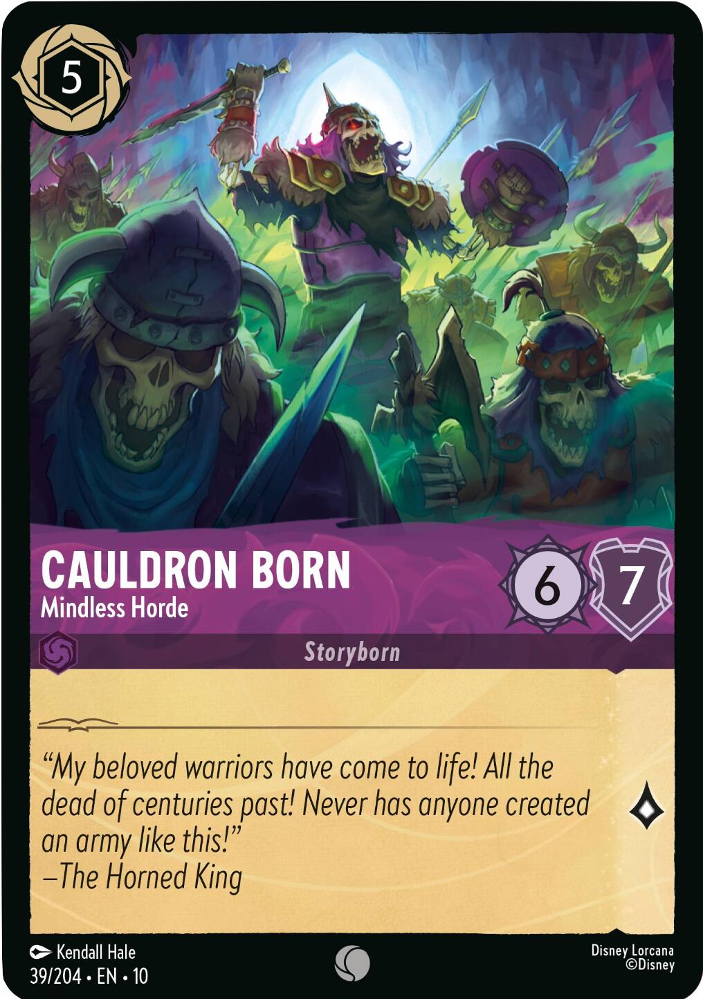 Cauldron Born - Mindless Horde (39/204) [Whispers in the Well] Lorcana Single Disney | Red Claw Gaming