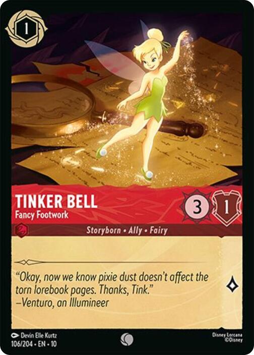 Tinker Bell - Fancy Footwork (106/204) [Whispers in the Well] Lorcana Single Disney | Red Claw Gaming