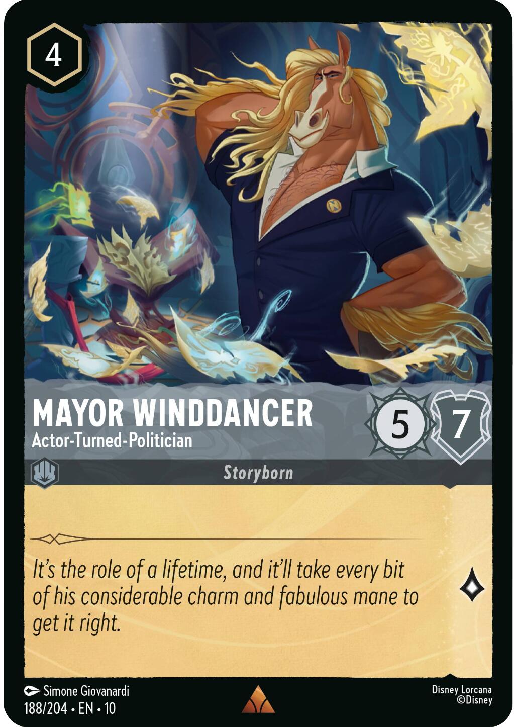 Mayor Winddancer - Actor-Turned-Politician (188/204) [Whispers in the Well] Lorcana Single Disney | Red Claw Gaming