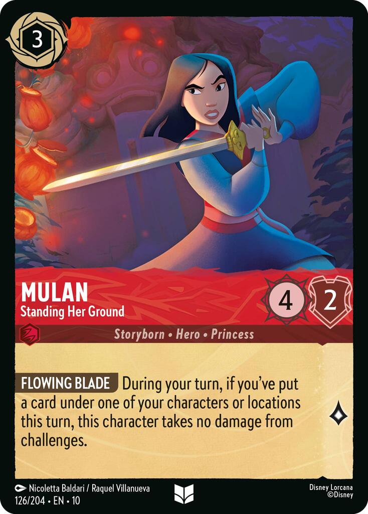 Mulan - Standing Her Ground (126/204) [Whispers in the Well] Lorcana Single Disney | Red Claw Gaming