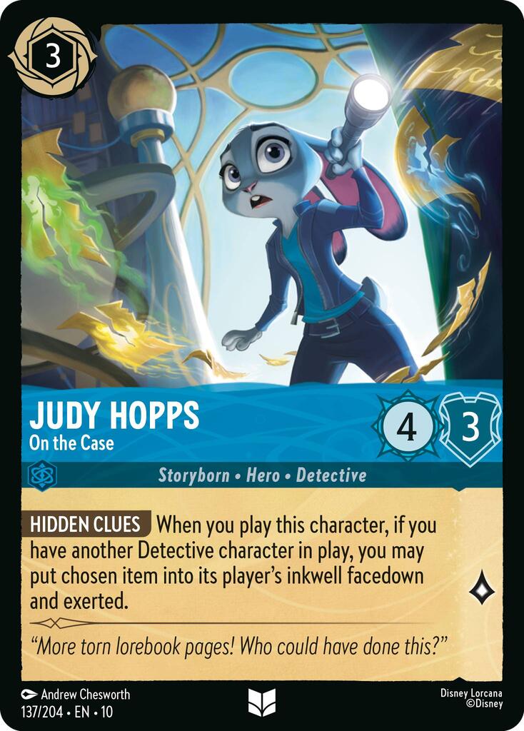 Judy Hopps - On the Case (137/204) [Whispers in the Well] Lorcana Single Disney | Red Claw Gaming