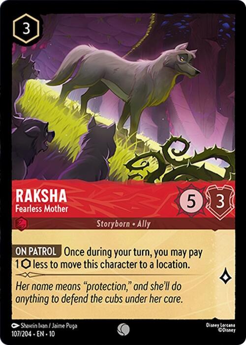 Raksha - Fearless Mother (107/204) [Whispers in the Well] Lorcana Single Disney | Red Claw Gaming