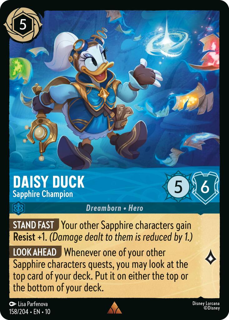 Daisy Duck - Sapphire Champion (158/204) [Whispers in the Well] Lorcana Single Disney | Red Claw Gaming