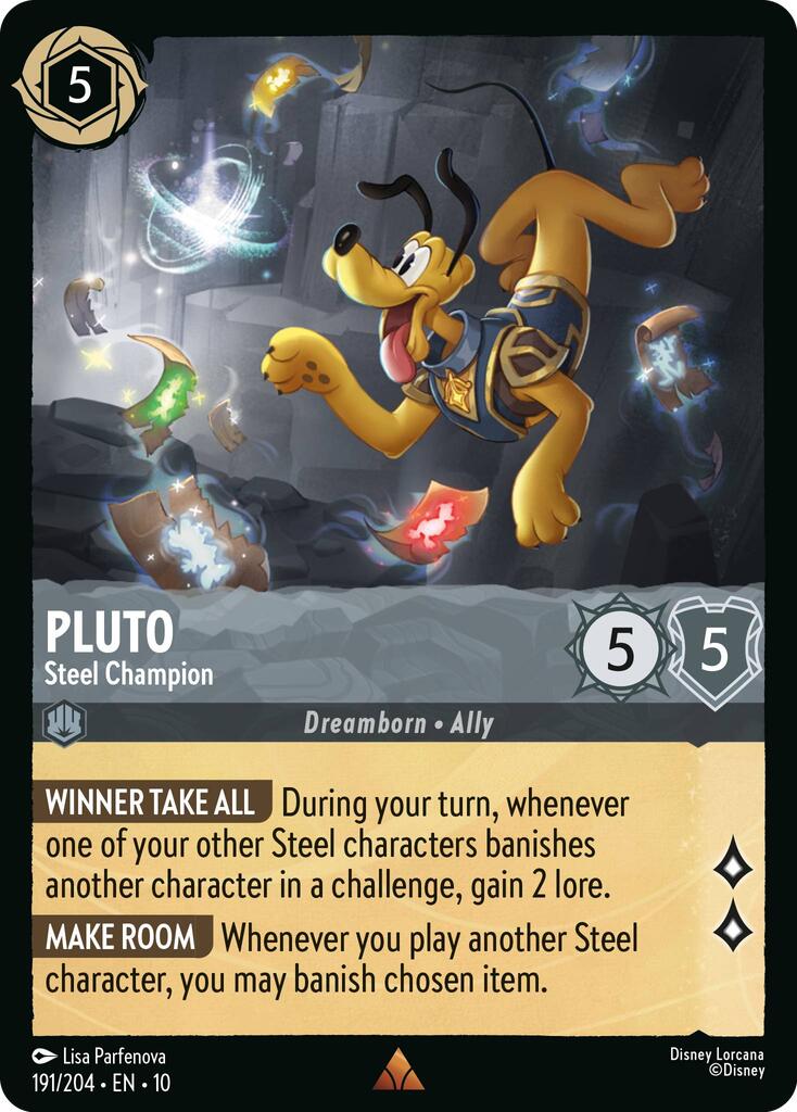 Pluto - Steel Champion (191/204) [Whispers in the Well] Lorcana Single Disney | Red Claw Gaming
