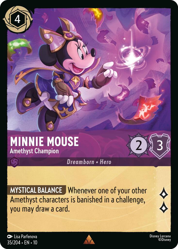 Minnie Mouse - Amethyst Champion (35/204) [Whispers in the Well] Lorcana Single Disney | Red Claw Gaming