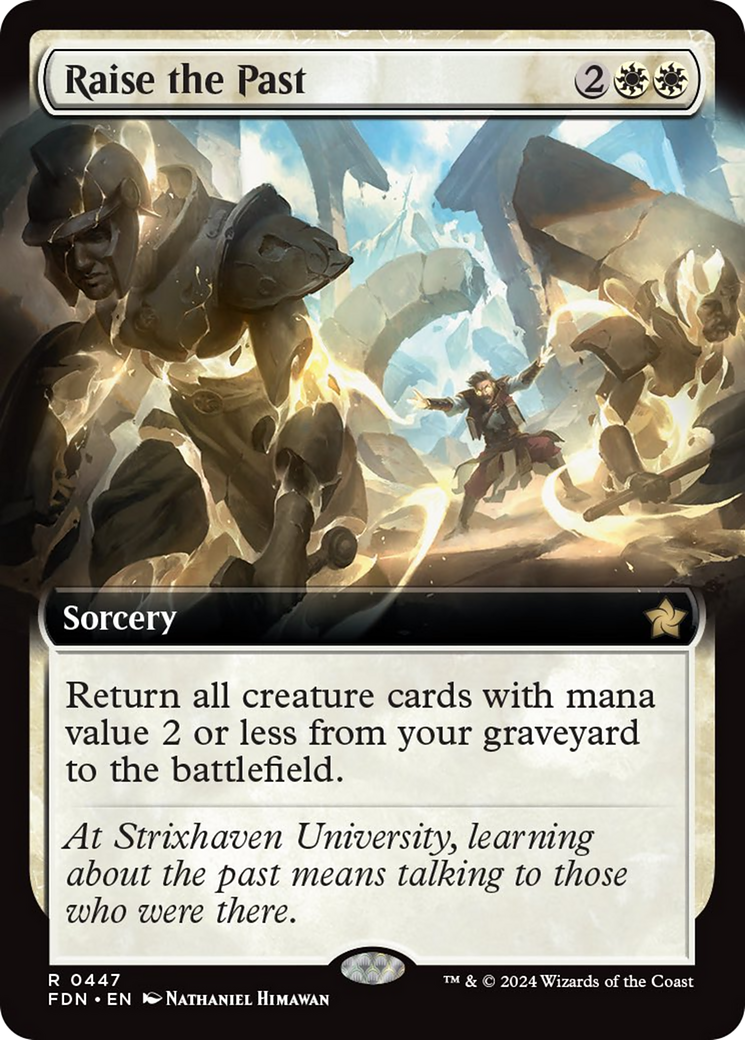 Raise the Past (Extended Art) [Foundations] MTG Single Magic: The Gathering | Red Claw Gaming