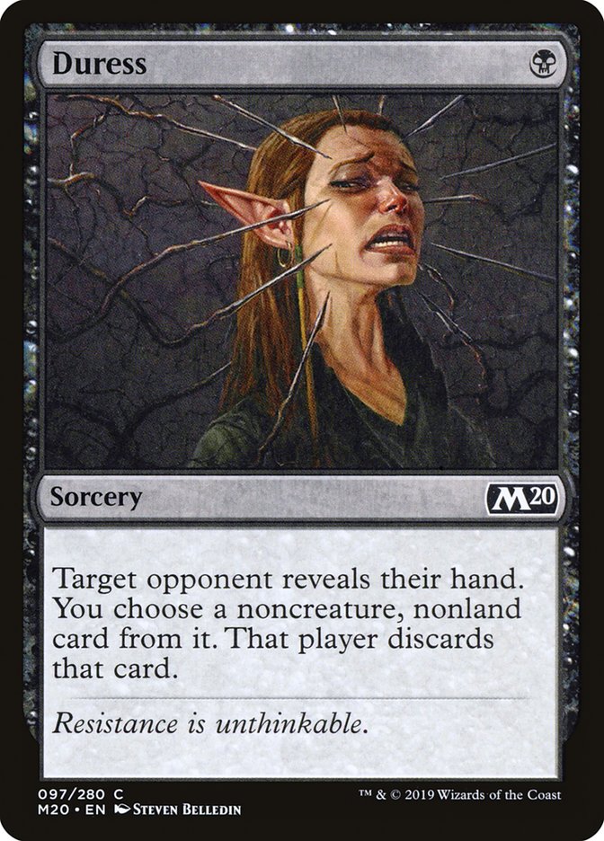 Duress [Core Set 2020] MTG Single Magic: The Gathering | Red Claw Gaming