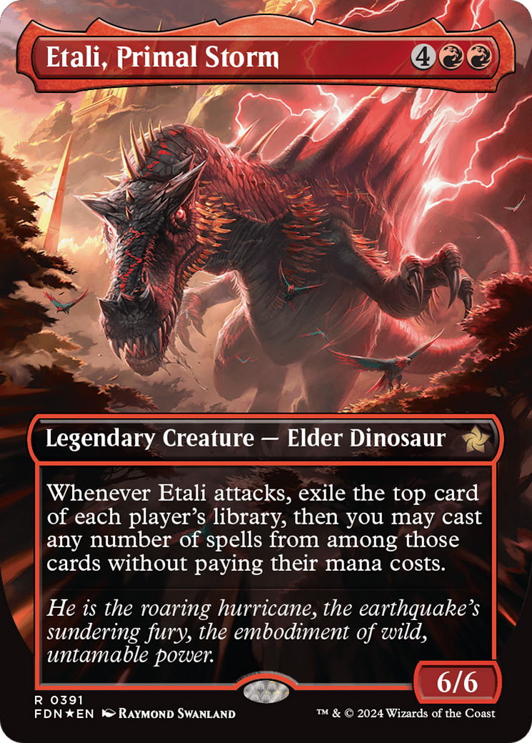 Etali, Primal Storm (Borderless) (Mana Foil) [Foundations] MTG Single Magic: The Gathering | Red Claw Gaming