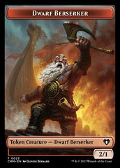 Human Soldier // Dwarf Berserker Double-Sided Token [Commander Masters Tokens] MTG Single Magic: The Gathering | Red Claw Gaming