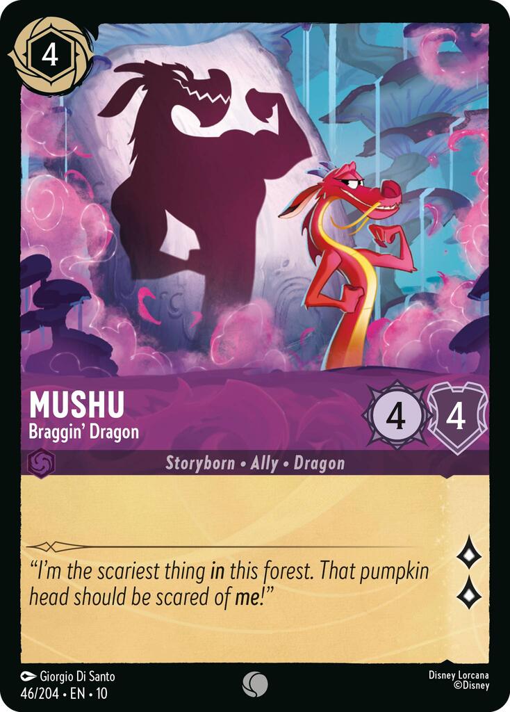 Mushu - Braggin' Dragon (46/204) [Whispers in the Well] Lorcana Single Disney | Red Claw Gaming