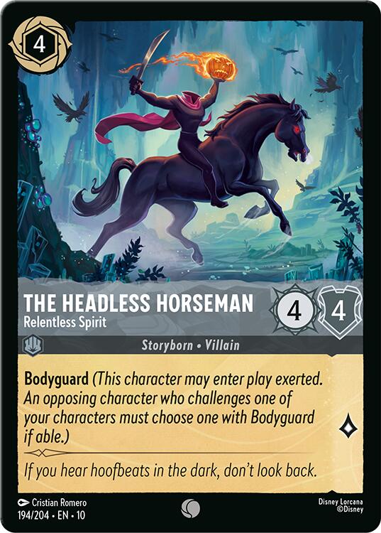 The Headless Horseman - Relentless Spirit (194/204) [Whispers in the Well] Lorcana Single Disney | Red Claw Gaming