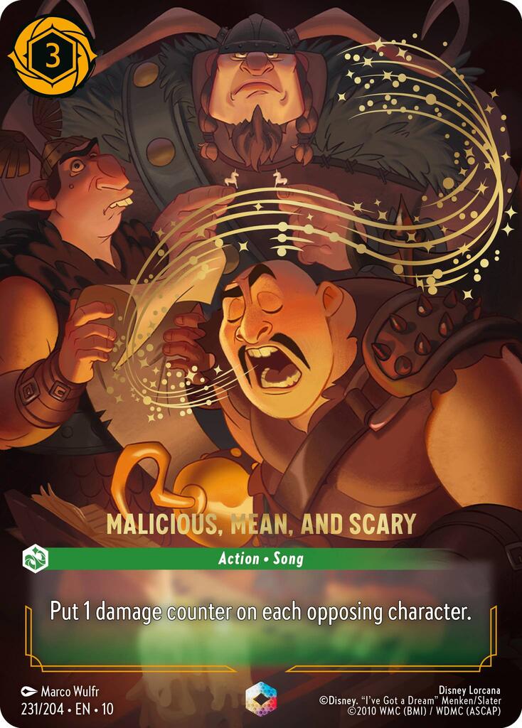 Malicious, Mean, and Scary (Enchanted) (231/204) [Whispers in the Well] Lorcana Single Disney | Red Claw Gaming