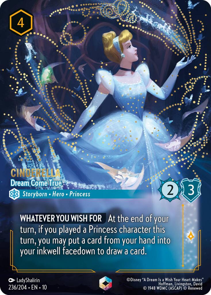 Cinderella - Dream Come True (Enchanted) (236/204) [Whispers in the Well] Lorcana Single Disney | Red Claw Gaming