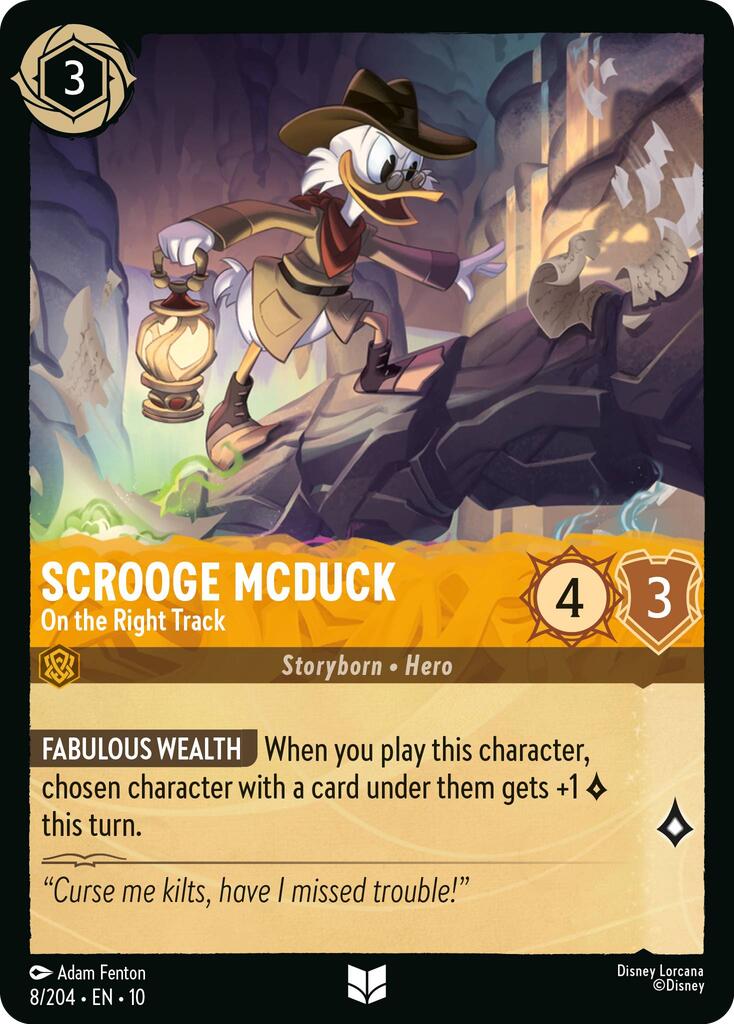 Scrooge McDuck - On the Right Track (8/204) [Whispers in the Well] Lorcana Single Disney | Red Claw Gaming