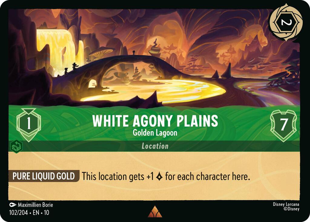 White Agony Plains - Golden Lagoon (102/204) [Whispers in the Well] Lorcana Single Disney | Red Claw Gaming