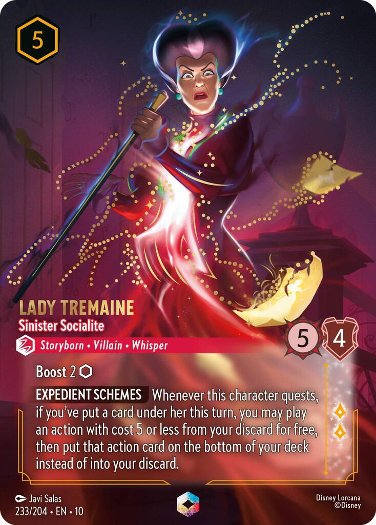 Lady Tremaine - Sinister Socialite (Enchanted) (233/204) [Whispers in the Well] Lorcana Single Disney | Red Claw Gaming