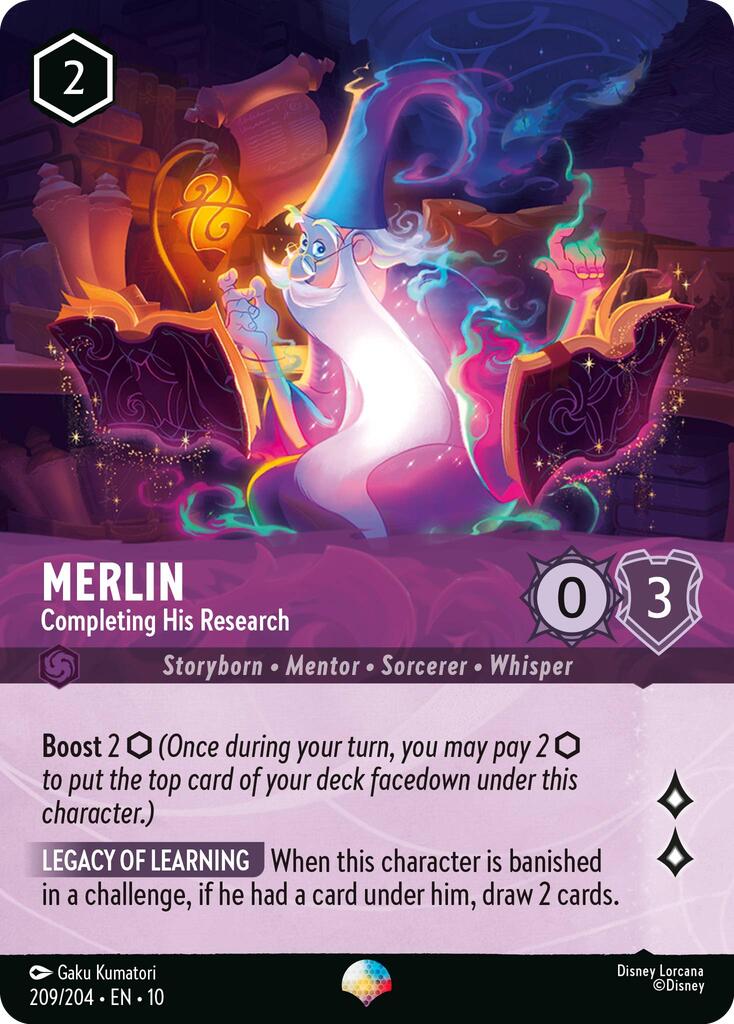 Merlin - Completing His Research (Epic) (209/204) [Whispers in the Well] Lorcana Single Disney | Red Claw Gaming