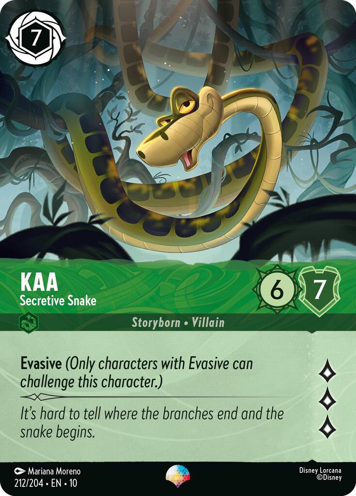 Kaa - Secretive Snake (Epic) (212/204) [Whispers in the Well] Lorcana Single Disney | Red Claw Gaming