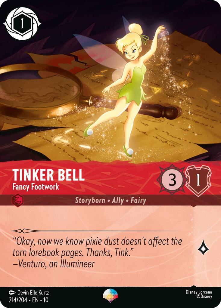Tinker Bell - Fancy Footwork (Epic) (214/204) [Whispers in the Well] Lorcana Single Disney | Red Claw Gaming