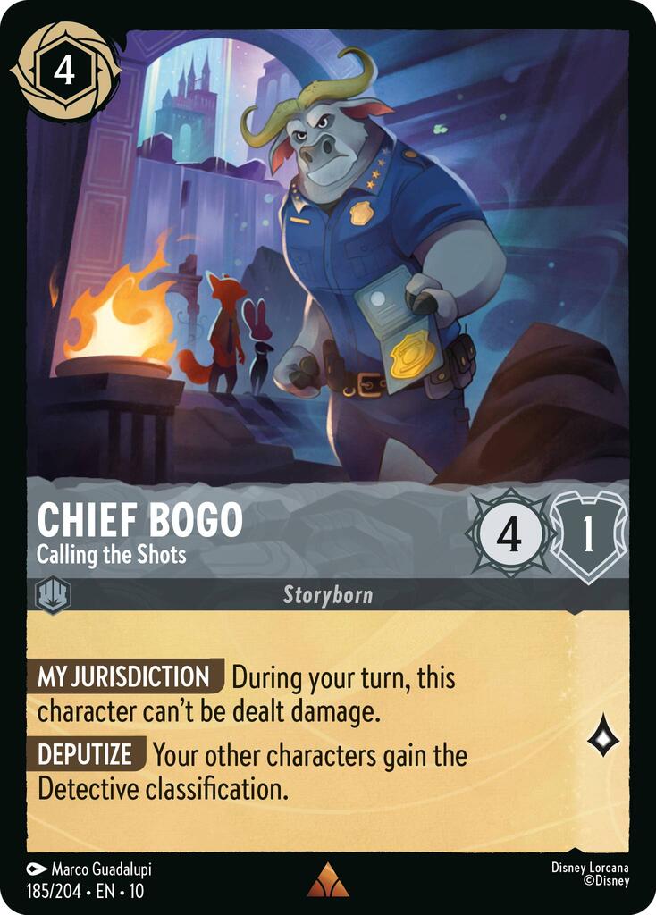 Chief Bogo - Calling the Shots (185/204) [Whispers in the Well] Lorcana Single Disney | Red Claw Gaming