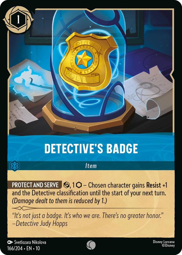 Detective's Badge (166/204) [Whispers in the Well] Lorcana Single Disney | Red Claw Gaming