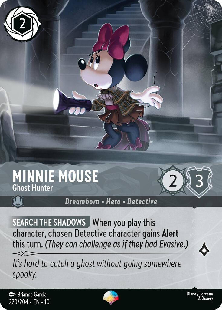 Minnie Mouse - Ghost Hunter (Epic) (220/204) [Whispers in the Well] Lorcana Single Disney | Red Claw Gaming