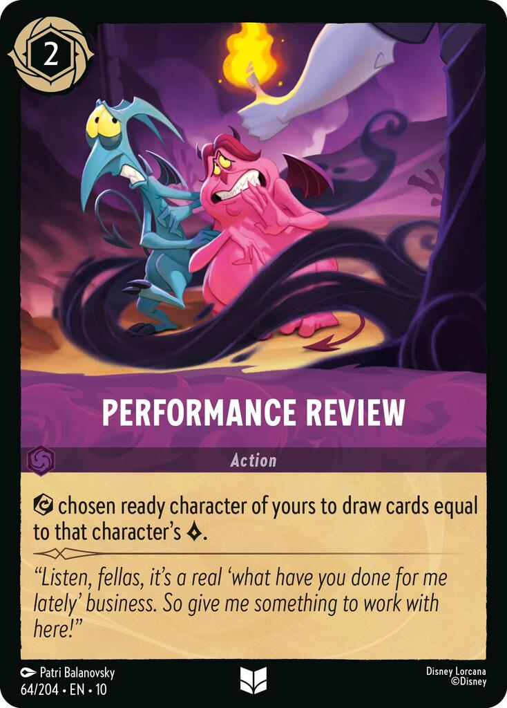 Performance Review (64/204) [Whispers in the Well] Lorcana Single Disney | Red Claw Gaming
