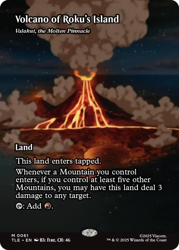 Volcano of Roku's Island - Valakut, the Molten Pinnacle [Avatar: The Last Airbender: Eternal-Legal] MTG Single Magic: The Gathering | Red Claw Gaming