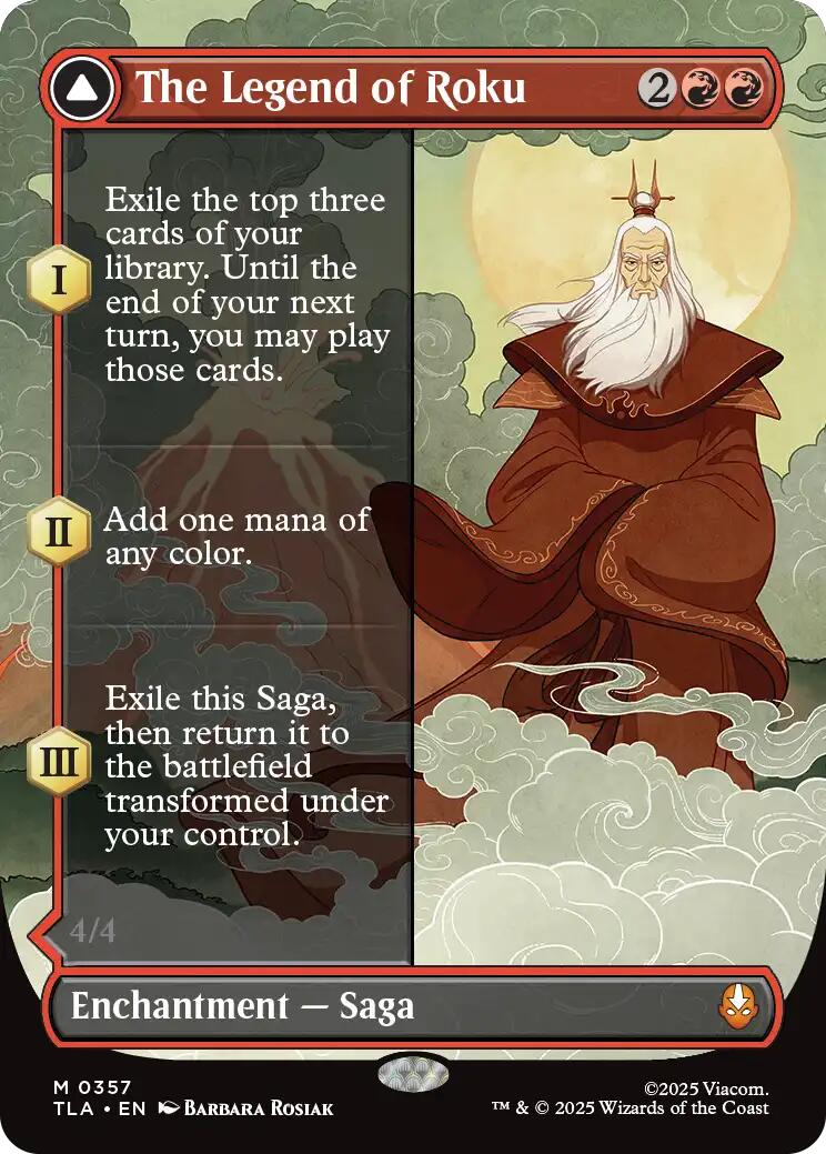 The Legend of Roku (Borderless) [Avatar: The Last Airbender] MTG Single Magic: The Gathering | Red Claw Gaming