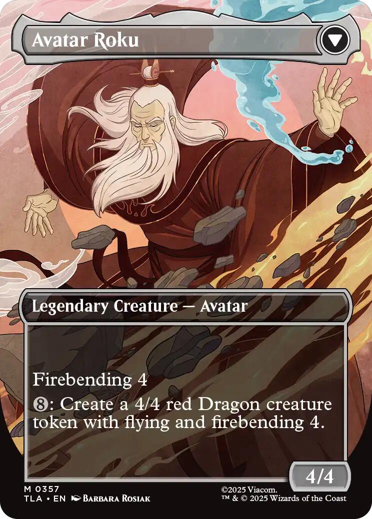 The Legend of Roku (Borderless) [Avatar: The Last Airbender] MTG Single Magic: The Gathering | Red Claw Gaming