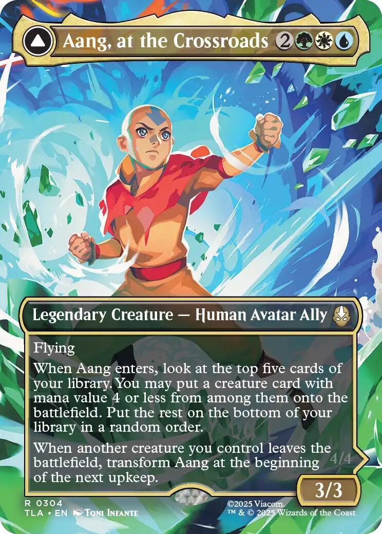 Aang, at the Crossroads (Borderless) [Avatar: The Last Airbender] MTG Single Magic: The Gathering | Red Claw Gaming