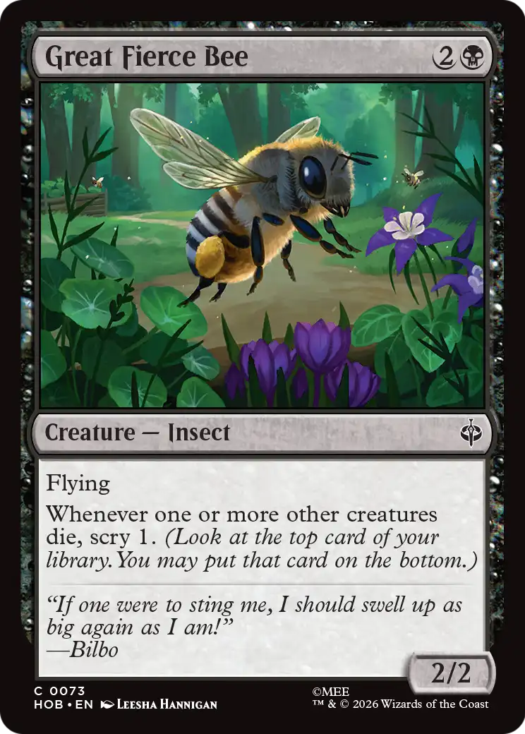 Great Fierce Bee [The Hobbit] | Red Claw Gaming