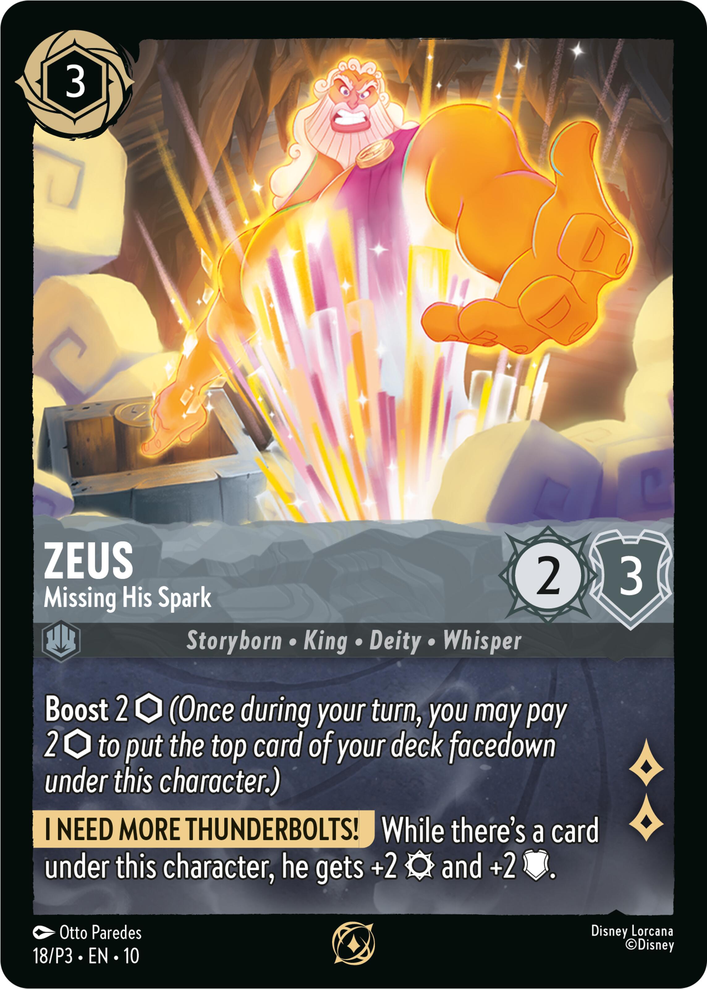 Zeus - Missing His Spark (18) [Promo Cards] Lorcana Single Disney | Red Claw Gaming