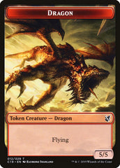 Heart-Piercer Manticore // Dragon Double-Sided Token [Commander 2019 Tokens] MTG Single Magic: The Gathering | Red Claw Gaming